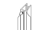 H K - Spodní těsnicí lišty na dveře (okapnička) proPure D1,D2,V, na sklo 6mm , délka 1000mm 309D2