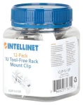 Intellinet 716512 / Klip pro montáž do racku 1U / nerezová ocel / 12 ks (716512)