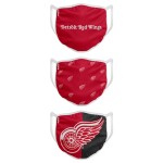 Roušky Detroit Red Wings NHL FOCO - set 3 kusy EU Velikost: dospělá velikost