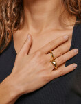 ENAMEL Copenhagen Ring, Agnete Large 925S/GP 57