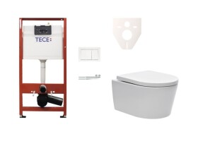 Cenově zvýhodněný závěsný WC set TECE do lehkých stěn / předstěnová montáž + WC SAT Brevis SIKOTSW0 SIKOTSW0