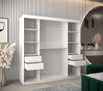 Šatní skříň Abi Ma Barva korpusu: Bílá, Rozměry: 250 cm, Dveře: Bílá