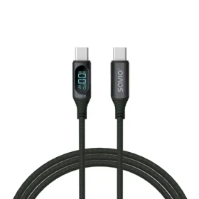 SAVIO CL-174 USB-C kabel 1m černá / displej (KBASAVUSB0026)