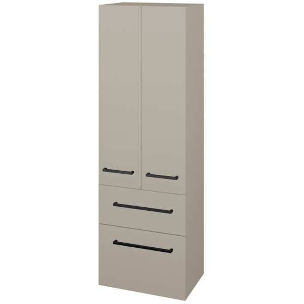 Dřevojas - Vysoká skříň DOS SVD2Z2 50 - M05 Béžová mat / Úchytka T06 / M05 Béžová mat 209568H