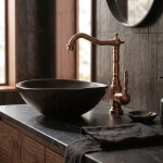REA - Umyvadlová baterie Bona Brush Copper vysoká REA-B6528