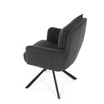 Jídelní židle, šedá, manšestrová látka, HC-X1128 GREY2