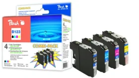 Peach alternativní cartridge Brother LC-123 / Brother DCP-J132DW / s čipem / Multi Pack (00318573)