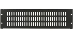 Lanview Ventilační zaslepovací panel 19" černá / Zaslepovací panel / 3U / perforovaný / šroubovací montáž (RAB210BL)