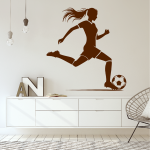 Samolepka Fotbalistka Barva: modrá, Velikost: 40 x 42 cm