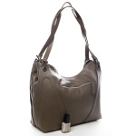 Módní dámská kožená kabelka s motivem krokodýla Ella zemitá