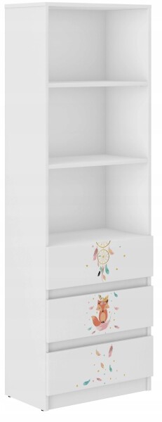DumDekorace Dětský regál na hračky s milou liškou 180x33x60 cm