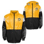 Outerstuff Dětská bunda Pittsburgh Penguins Goal Line Stance Full-Zip Windbreaker Velikost: Dětské XL (14 - 16 let)