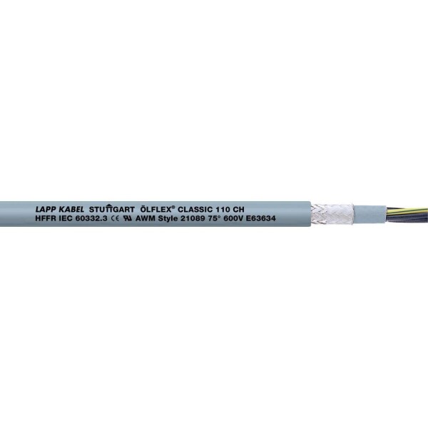 LAPP ÖLFLEX® CLASSIC 110 CH 10035090/1000 řídicí kabel 4 G 2.5 mm², 1000 m, šedá