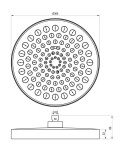 RAVAK - Hlavová sprcha 991.00CR, průměr 30 cm, chrom X07P1457