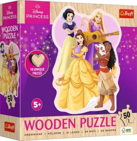 Trefl - Puzzle - Dřevěné obrysové puzzle Disney: Krásné princezny