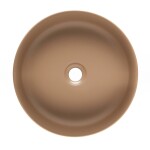 Umyvadlo na desku SAT Infinitio 39x39 cm hnědá mat bez otvoru pro baterii SATINF3939LBRM SATINF3939LBRM