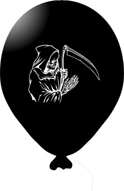 Smrtka balónek černý balonky.cz Smrtka balónek černý balonky.cz
