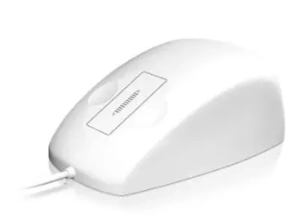 KeySonic Waterproof Mouse bílá / Myš / USB / silikonová / vodotěsná (KSM-5030M-W)