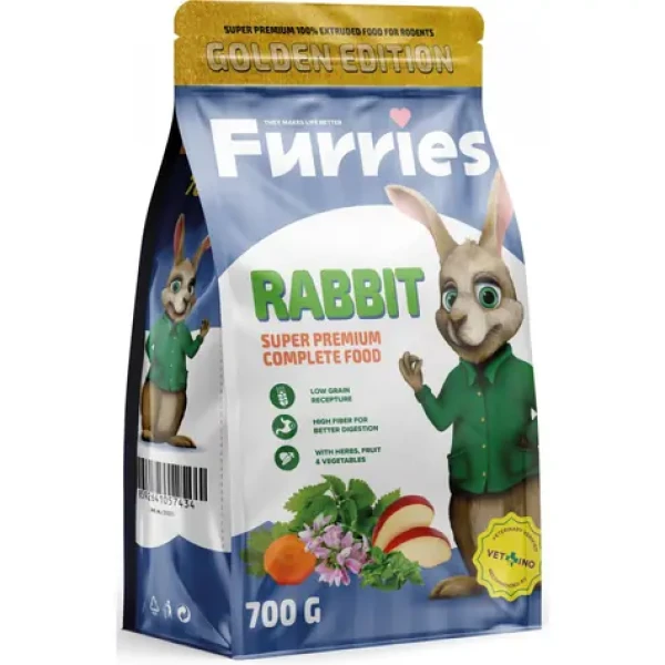 Furries Extrudované Granule Králík Adult 700g / Krmivo pro hlodavce (350911)