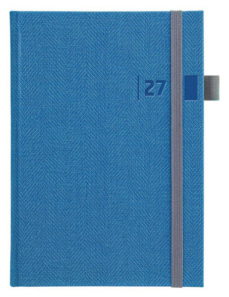 Týdenní diář 2027 TWEED MODRÝ (A5)