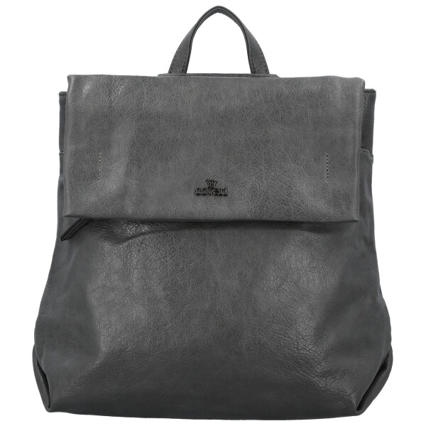 Trendy dámský koženkový kabelko-batoh Coveri Lethea, tmavě šedý