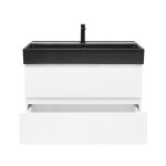 Koupelnová skříňka s umyvadlem SAT B-Way 79x50x45 cm bílá lesk BWAY280WU2B2B BWAY280WU2B2B