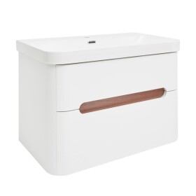 Koupelnová skříňka s umyvadlem SAT Fusion 77,5x53x45 cm bílá matná mat SATFUSION280WU SATFUSION280WU
