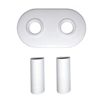 CERANO - Koupelnový radiátorový set Theo - ústřední vytápění - asymetrické připojení 50 mm - 575W - bílá lesklá - 1200x500 mm CER-031859