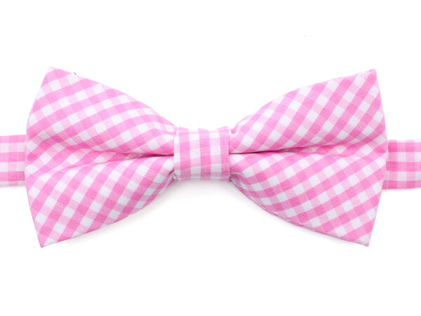 Britain růžový károvaný motýlek pro psa | 20 - 44 cm Barva: Bílá