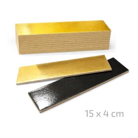 Dortová podložka, lepenka zlato-černá, 15x4 cm