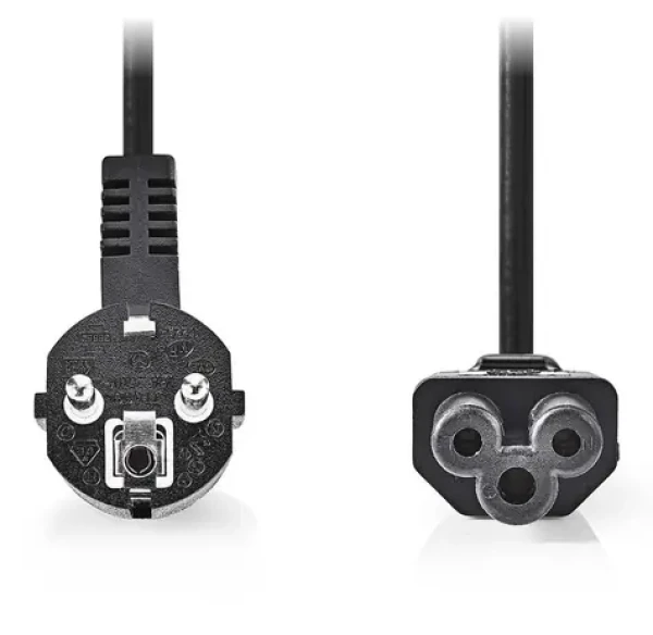 Nedis napájecí kabel Typ F(M) - IEC-320-C5(F) trojlístek černá / Napájecí kabel / 10A / 5m (CEGL10100BK50)