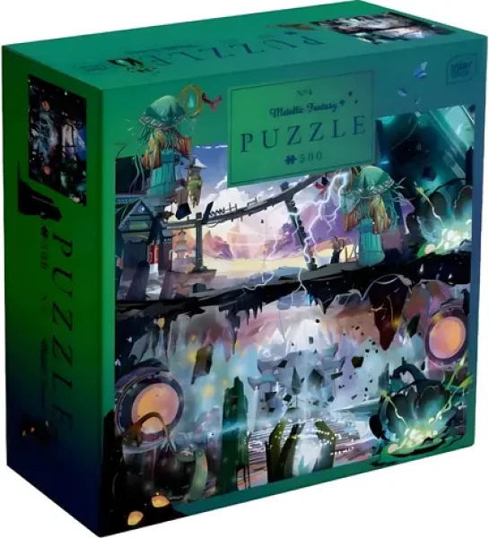 INTERDRUK Puzzle Mettalic Fantasy: Tajemné město