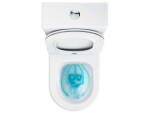 RAVAK - WC kombi se sedátkem SoftClose, vario odpad, spodní napouštění, RimOff, bílá X01872