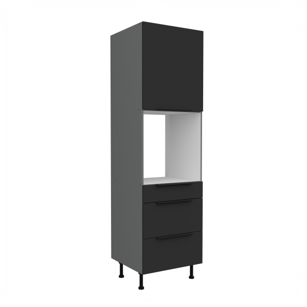 Vysoká skříňka pro vestavnou troubu Aria ANT 60 DPS-210 3S 1F - Premium Box Barva korpusu: Antracit, Barva dvířek: BL - Black AFM