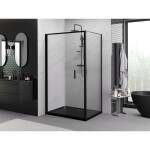 MEXEN/S - Exo sprchový kout skládací dveře 90 x 95, transparent, černá 816-090-095-70-00