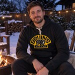 Mitchell Ness Pánská Mikina Boston Bruins Thermal Lightweight Hoodie Current Logo Velikost: