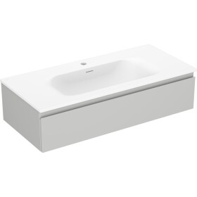 MEXEN/S - Orio koupelnová skříňka 100 cm s umyvadlem Vela, 1 šuplík, šedá mat/bílá mat 91A10-10023-1-BF62-W23M01