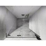 MEXEN/S - Lunar L sprchové dveře křídlové levé 120, transparent, nikl kartáčovaný 834L-120-000-97-00-L