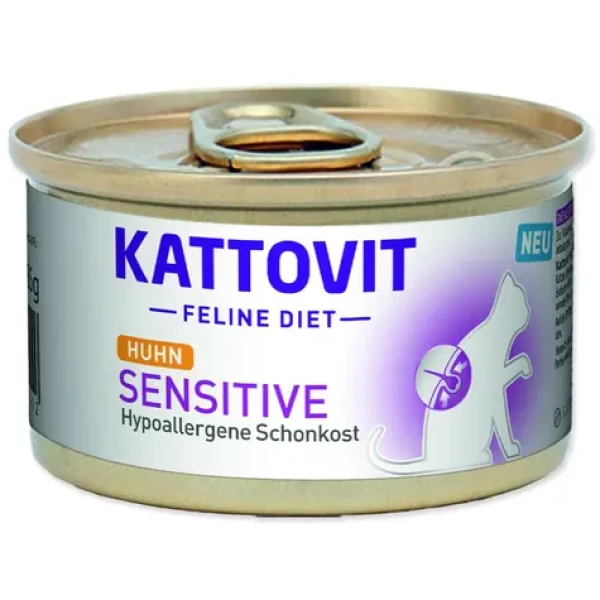 Kattovit Sensitive kuře 85 g / Konzerva pro kočky / citlivé trávení (393-772152)