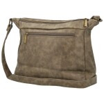 Trendy dámská koženková crossbody kabelka Estina, tmavě béžová