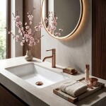 REA - Umyvadlová baterie Lungo Diamond Brush Copper REA-B9844