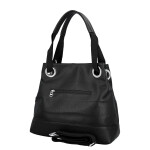 Trendy dámská koženková kabelka na rameno Paula, černá