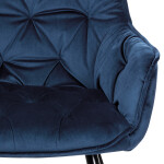 Jídelní židle, modrá, sametová látka, DCH-421 BLUE4