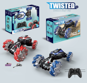 Mamido Autíčko na dálkové ovládání + Ovládání pohybem ruky Twisted 360° 4x4 modré