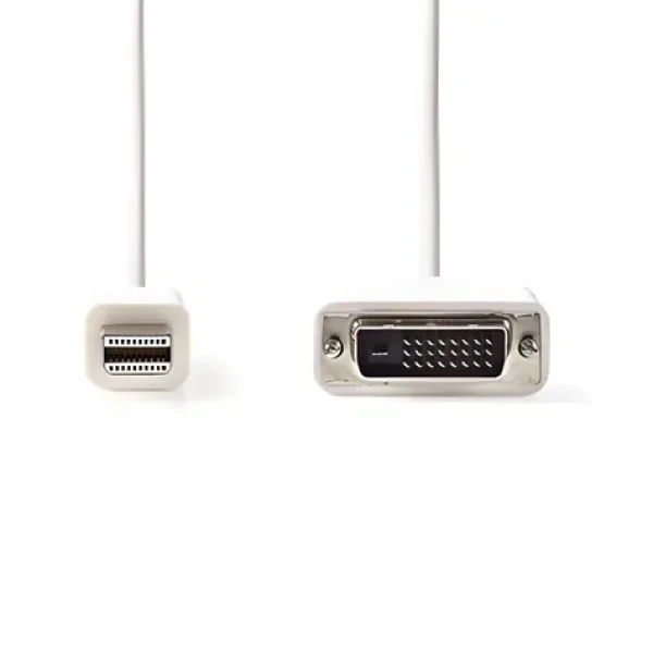 Nedis kabel Mini DisplayPort - DVI-D 24+1 bílá / Kabel / DisplayPort 1.2 / 21,6 Gbps / 2 m (CCGP37700WT20)