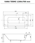 HOPA - Obdélníková vana TERMI - Nožičky k vaně - Bez nožiček, Rozměr vany - 130 × 70 cm OLVTER13