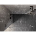 MEXEN/S - Lunar L sprchový kout dveře křídlové levá 85 x 90, transparent, grafit metal 834L-085-090-95-00-L