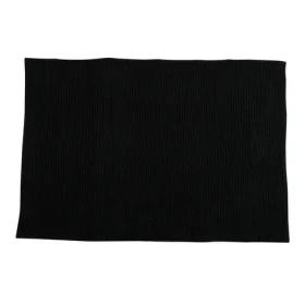 MSV CHENILLE koupelnová předložka 60 x 90 cm černá / mikrovlákno / protiskluzová