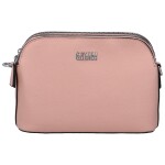 Pevná malá dámská koženková crossbody Rompo, růžová