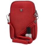 Trendy dámská koženková crossbody kapsa Asirys, červená